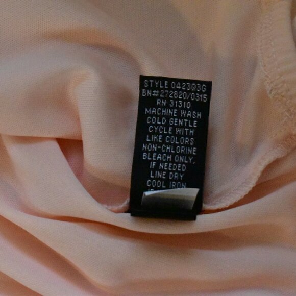 AB Studio Boho Sheer Angel Sleeve Pullover Pink Blouse Top Size M - Picture 10 of 10